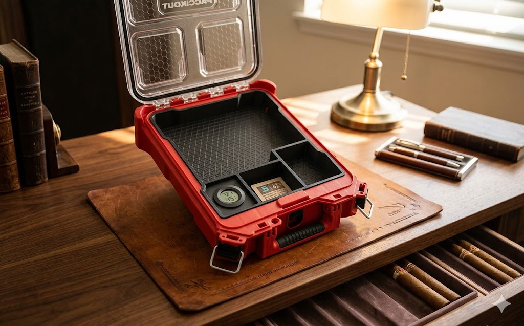 3D Printed Cigar Humidor Insert for Compact Organizer Packout – Custom Foam-Free Modular Cigar Tray