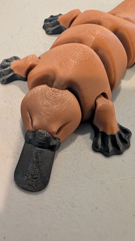 3D Printed Articulated Platypus Toy – Flexible Desk Pet, Sensory Fidget Toy, Unique Cute Animal Gift