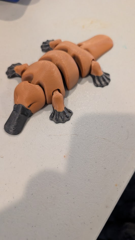 3D Printed Articulated Platypus Toy – Flexible Desk Pet, Sensory Fidget Toy, Unique Cute Animal Gift