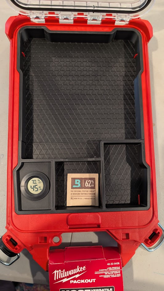 3D Printed Cigar Humidor Insert for Compact Organizer Packout – Custom Foam-Free Modular Cigar Tray