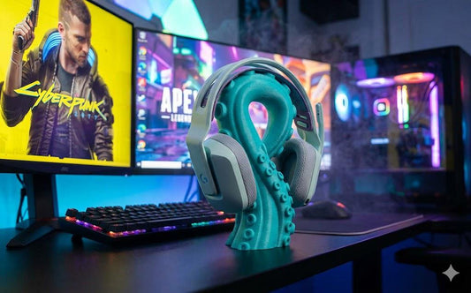 Headphone Display Stand, Custom Gaming Accessory, LayerForgge Desktop Decor