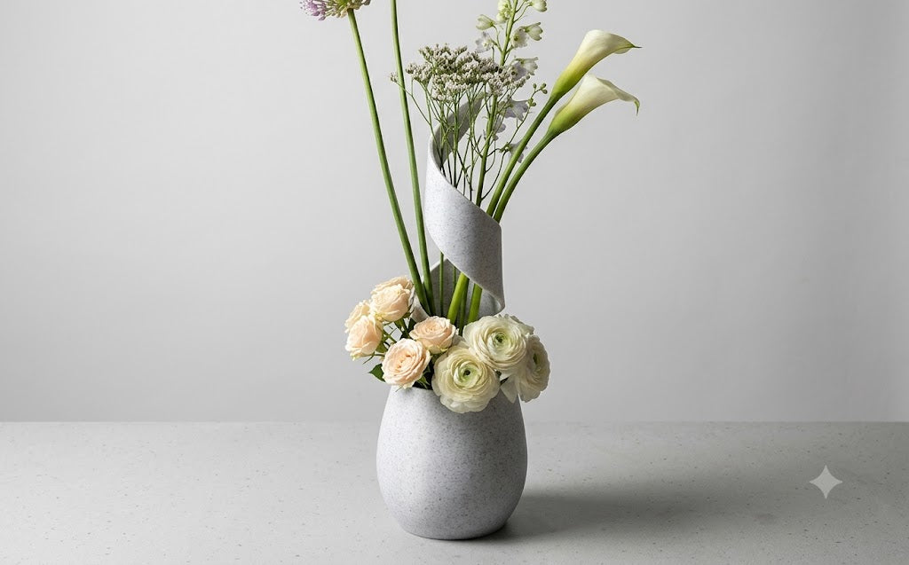Spiral Sculptural Vase | 3D Printed Modern Home Decor